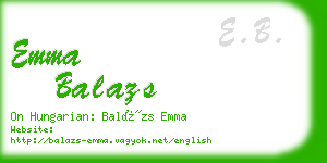 emma balazs business card